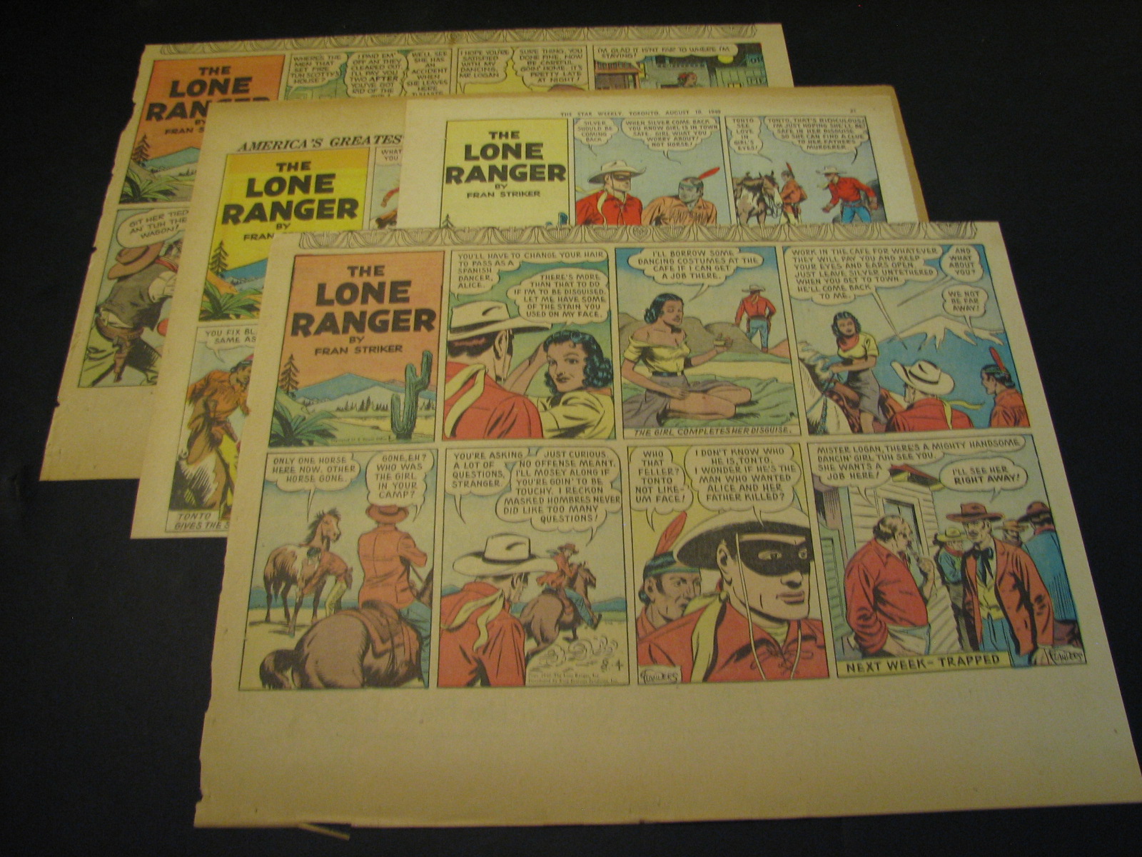 Lone Ranger Sunday Page by Fran Striker and Charles Flanders from 1/10/1943 