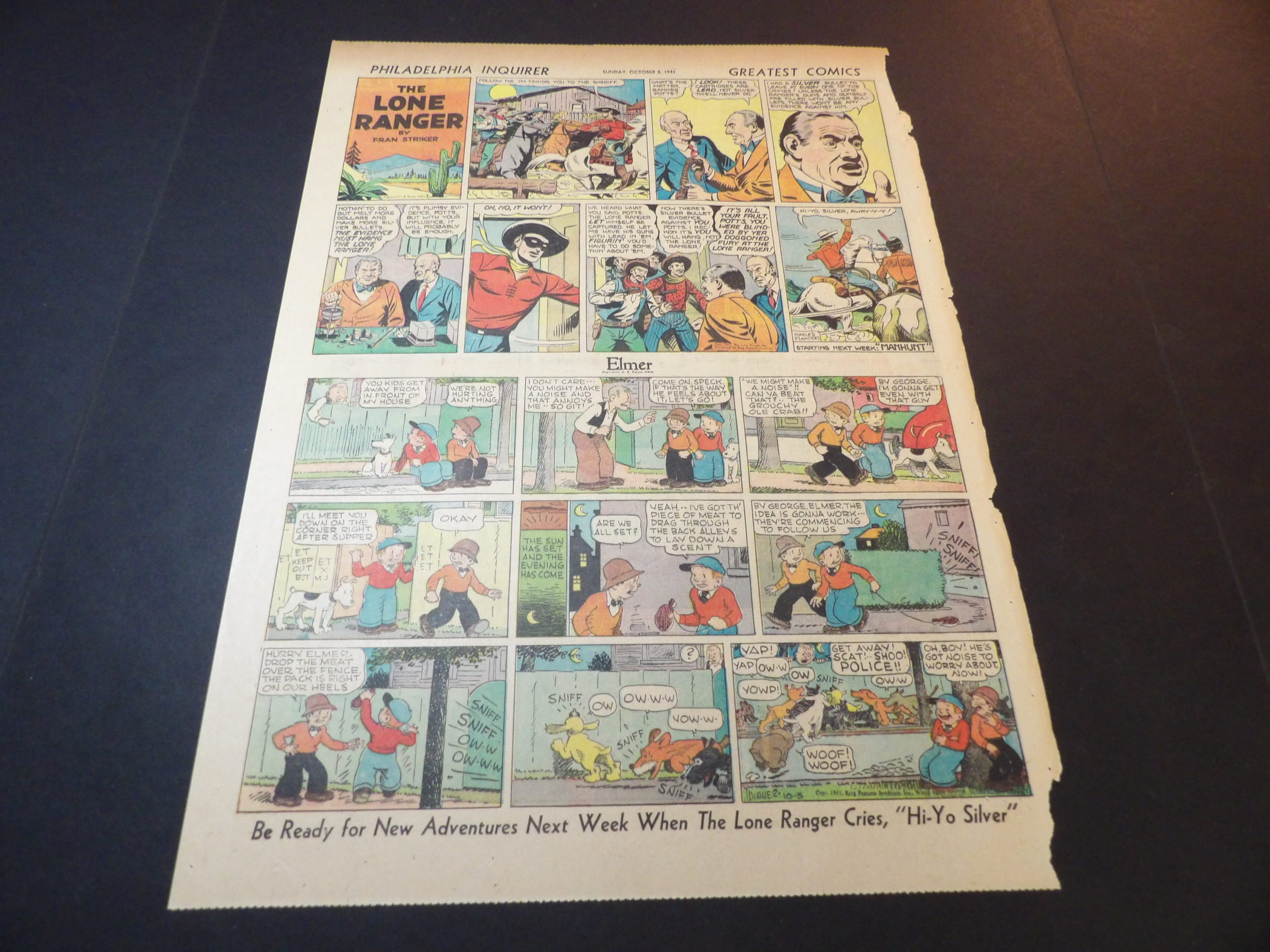 Lone Ranger Sunday Page by Fran Striker and Charles Flanders from 4/14/1940 